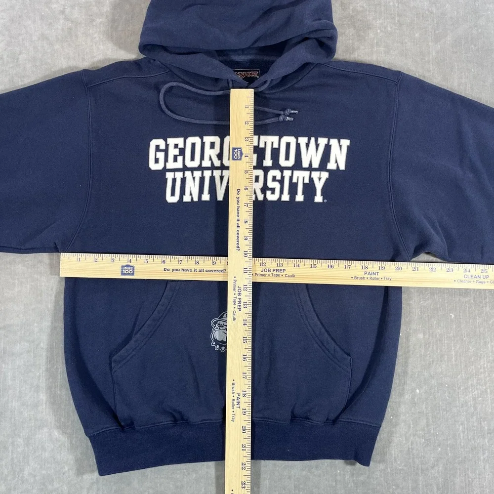 Georgetown University Jansport Mens Small Navy Blue Hoodie Sweatshirt - Picture 5 of 6
